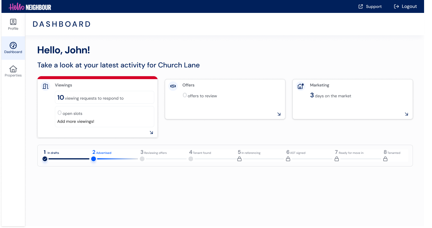 landlord dashboard